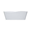 Kube Ondulato 67'' White Free Standing Bathtub