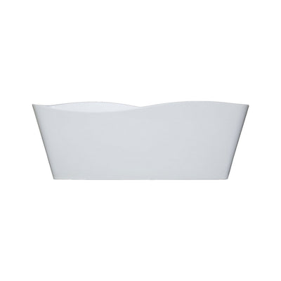 Kube Ondulato 67'' White Free Standing Bathtub