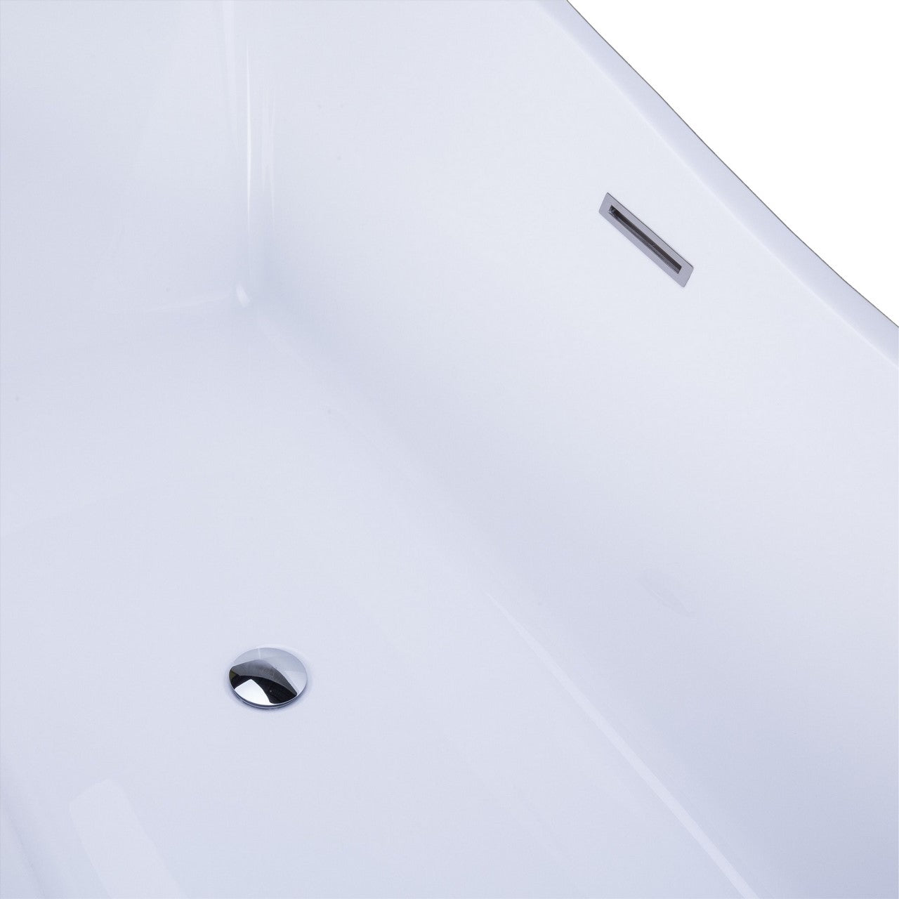 Kube Ondulato 67'' White Free Standing Bathtub